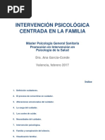 Intervención Psicológica en La Familia PACIENTE ONCOLÓGICO