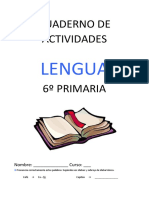 Cuaderno de Actividades: Lengua