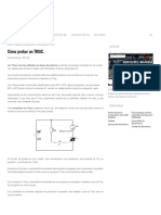 Cómo Probar Un TRIAC.