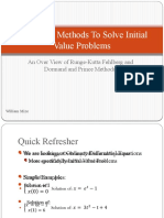 Numerical Methods To Solve Initial Value Problems: An Over View of Runge-Kutta Fehlberg and Dormand and Prince Methods