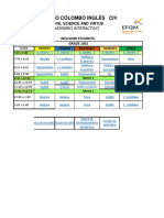 1001 Second Term Schedule