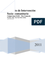 Proyectos Intervención Sociocomunitarios.