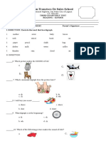 3rd Quarterly Test Kinder