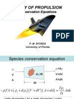 Theory of Propulsion - Equations of Motion and Combustors