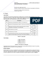 Lab 1 Digital Logic Gates and Boolean Functions