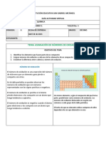 Taller No. 5 Asignacion de Numeros de Oxidacion