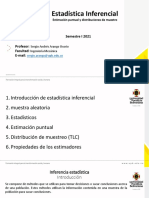 Clase 11 - Estadística Inferencial Estimador Puntual y Distribuciones de Muestreo