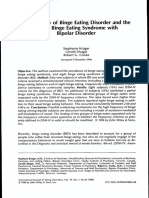 TAB - Comorbidity of Binge Eating Disorder and The Partial Binge Eating Syndrome With Bipolar Disorder