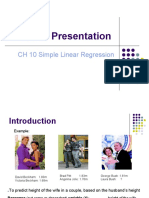 AMS 572 Presentation: CH 10 Simple Linear Regression