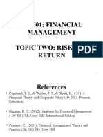 Topic 2 - Risk and Return Lecture