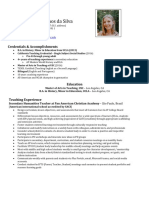 Teaching Resume