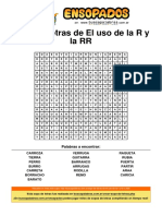 Sopa de Letras de El Uso de La R y La RR