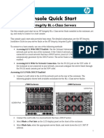 Console Quick Start: HP Integrity BL C-Class Servers