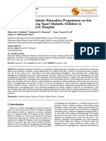 Effectiveness of Diabetic Education Programme On The Hba1C Levels Among Type1 Diabetic Children in Omdurman Paediatric Hospital