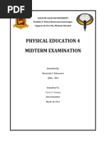 Physical Education 4 Midterm Examination