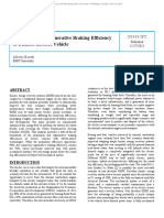 Analysis of The Regenerative Braking Efficiency of A Latest Electric Vehicle