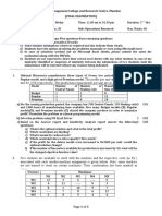 Operations Research QP April 2021