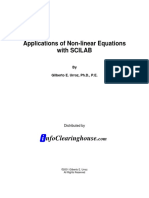 Applications of Non-Linear Equations With SCILAB - Gilberto E. Urroz - 2001