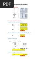 Design For Square Column (Tie Column)