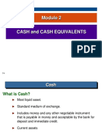 Module 2. Part 1 - Cash and Cash Equivalents