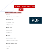 Cardiovascular System Unit Booklet sm20