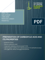 Preparation and Chemical Properties of Carboxylic Acid