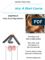 Biochemistry: A Short Course: Fatty Acid Degradation