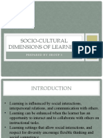 Socio-Cultural Dimensions of Learning