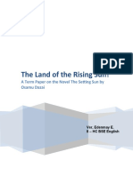 The Land of The Rising Sun?: A Term Paper On The Novel The Setting Sun by Osamu Dazai