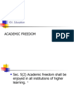 Academic Freedom: XIV. Education