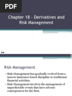 Chapter 18 - Derivatives and Risk Management