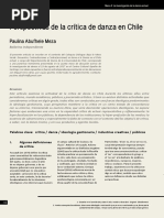 Perspectivas de La Crítica de Danza en Chile - Paulina Abufhele - ADNZ 2018