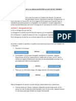 La Derogacion y La Aplicación de La Ley en El Tiempo