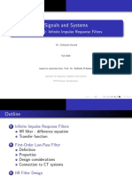 Signals and Systems: Lecture 9: Infinite Impulse Response Filters