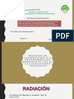 Procesos de Conservación Yo Transformación Mediante El Uso de Las Radiaciones Ionizantes