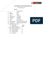 Plan Anual de Trabajo de La Ie Tangarana