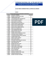 Lista de Estudiantes de Tercio Superior para El Sorteo de Jurados