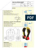 Calculation Sheet: Padeye Calculations Loads