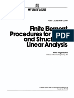 Finite Element Procedures For Solids and Structures Linear Analysis