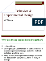 Animal Behavior & Experimental Design: AP Biology