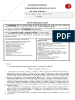 Ficha de Trabalho - O Texto Autobiográfico e o Resumo