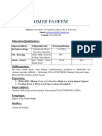 Omer Faheem CV