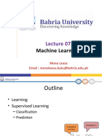 Machine Learning: Mona Leeza Email: Monaleeza - Bukc@bahria - Edu.pk