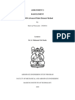 Assignment 2 Bar Element AE5030 Advanced Finite Element Method