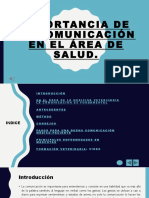 Importancia de La Comunicación en El Área de La Salud