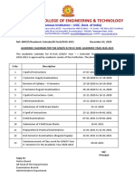 Academic Calendar For The Ii, Iii & Iv B.tech I & Ii Sem Academic Year 2020-2021