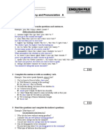 File Test 1 Grammar, Vocabulary, and Pronunciation A: Grammar 1 Order The Words To Make Questions and Sentences