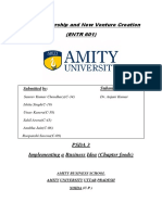 Entrepreneurship and New Venture Creation (ENTR 601) : Psda 3 Implementing A Business Idea (Chapter Foods)