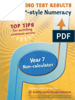 MTR NAPLAN Style Year 7 Numeracy Non Calculator FREE 2019