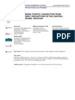 Understanding Traffic Congestion From Stakeholders' Perceptions in The Central Area of Lahore, Pakistan